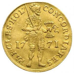 Holandia, dukat 1771, złoto 3.45 g, Delm. 775, Verk. 39...
