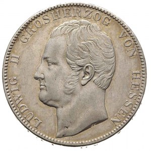 Hesja, Ludwik II 1830-1848, dwutalar 1841, srebro 37.02...
