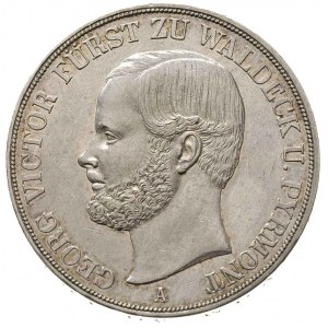 Waldeck, Jerzy Wiktor 1852-1893, dwutalar 1856, srebro ...