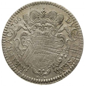 talar 1766 / D-M?, srebro 28.63 g, Dav. 1639, ładnie za...