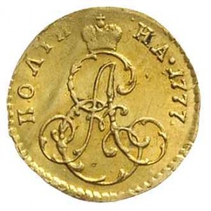 połtina 1777, Petersburg, złoto 0.72 g, Diakov 355, Bit...