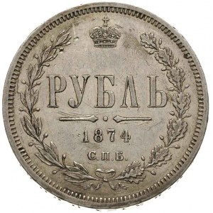 rubel 1874 / СПБ-HI, Petersburg, Bitkin 87