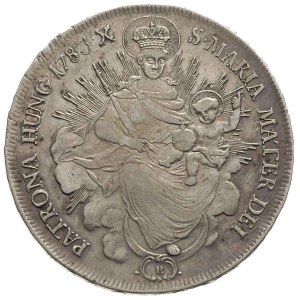 Józef II 1780-1790, talar 1783 / B, Krzemnica, Huszar 1...