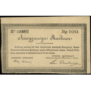 asygnata skarbowa na 100 złotych polskich 1831, bez ozn...