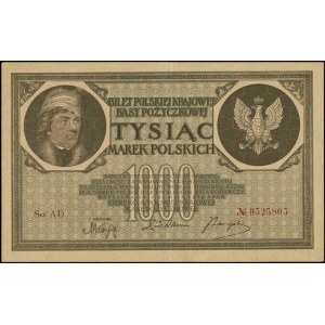 1.000 marek polskich 17.05.1919, seria AD, numeracja 05...