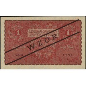 1 marka polska 23.08.1919, seria I-CA, numeracja 116700...