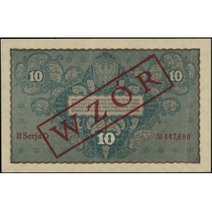 10 marek polskich 23.08.1919, seria II-D, numeracja 447...
