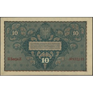 10 marek polskich 23.08.1919, seria II-Z, numeracja 932...
