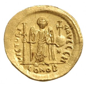 Justynian I 527-565, solidus 527-538, Konstantynopol, o...