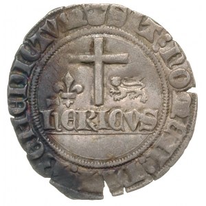 Henryk VI 1422-1453, biały grosz, Paryż, Aw: Tarcze her...