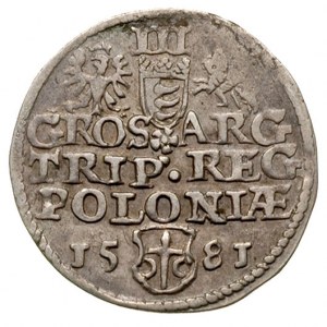 trojak 1581, Olkusz, Iger O.81.3.c (R2), T. 3, delikatn...