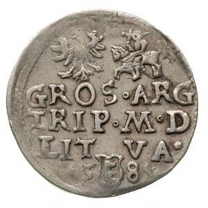 trojak 1581, Wilno, odmiana z III w owalnej obwódce pod...