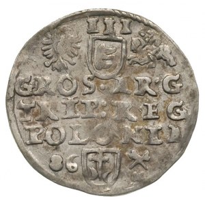 trojak 1586, Poznań, Iger P.86.2.f (R1), drobna rysa na...