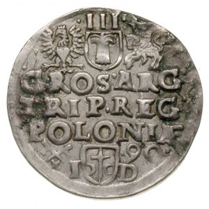 trojak 1590, Poznań, Iger P.90.2.a, ślad po zawieszce