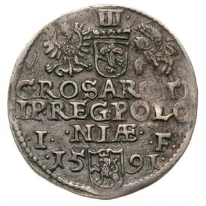 trojak 1591, Olkusz, Iger O.91.c (R2), rzadki, patyna