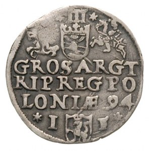 trojak 1594 Olkusz, ruszt kończy napis, Iger O.94.5.d (...