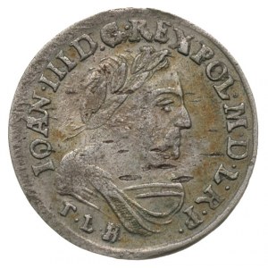 szóstak 1681, Bydgoszcz, ładne lustro mennicze, patyna