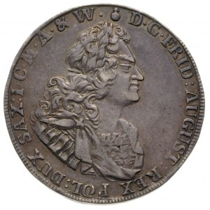 talar 1717, Drezno, Aw: Popiersie króla w prawo i napis...