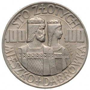 100 złotych 1966, Warszawa, Mieszko i Dąbrówka - półpos...