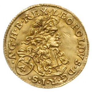 ćwierćdukat 1688, Wrocław, Aw: Popiersie w prawo i napi...