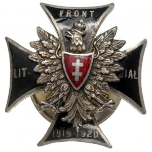odznaka pamiątkowa Front Litewsko - Białoruski, posrebr...