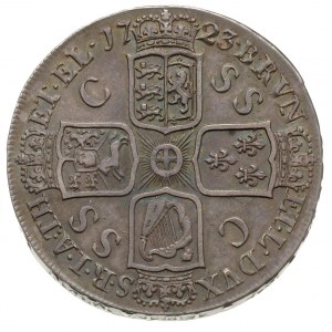korona 1723, Aw: Popiersie w prawo, Rw: Cztery tarcze h...