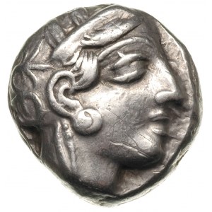 tetradrachma ok. 430 pne, Aw: Głowa Ateny w prawo, Rw: ...