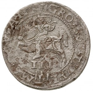 trojak z popiersiem króla \ze słabego srebra\ 1562