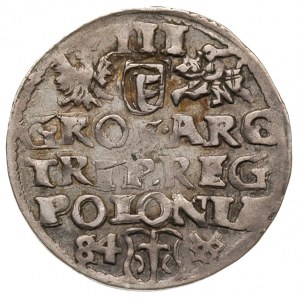 trojak 1584, Poznań, odmiana z małą głową króla, Iger P...