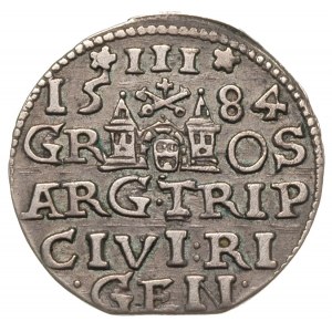 trojak 1584, Ryga, awers Iger R.84.1.d, rewers Iger R.8...