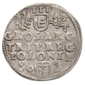 trojak 1586, Poznań, duże cyfry daty, Iger P.86.2.f (R1...