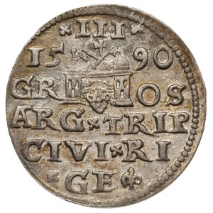 trojak 1590, Ryga, Iger R.90.1.d, Gerbaszewski 23