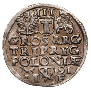 trojak 1591, Poznań, Iger P.91.3.a, patyna