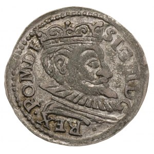 trojak koronny anomalny, 1598, srebro dość wysokiej pró...
