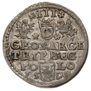 trojak koronny anomalny, 1598, srebro dość wysokiej pró...