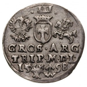 trojak 1598, Wilno, Iger V.98.1.a (R1), Ivanauskas 5SV5...