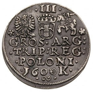 trojak 1600, Kraków, głowa króla w lewo, Iger K.00.1.b ...