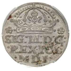 grosz 1614, Kraków, moneta w pudełku PCGS z certyfikate...