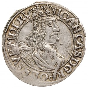 ort 1661, Toruń, moneta wybita nieco uszkodzonym stempl...