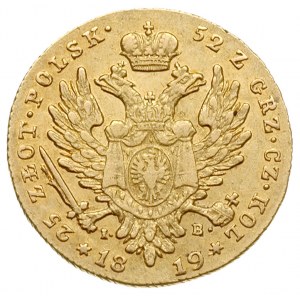 25 złotych 1819, Warszawa, złoto 4.89 g, Plage 14, Bitk...