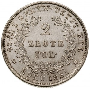 2 złote 1831, Warszawa, Plage 273 -wariant rzadka odmia...