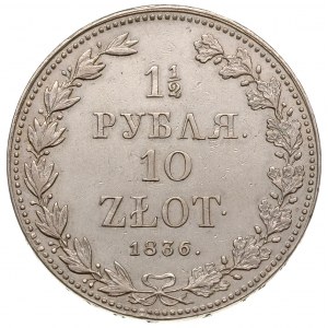1 1/2 rubla = 10 złotych 1836, Warszawa, Plage 326, Bit...