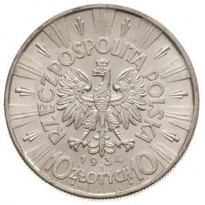 10 złotych 1934, Warszawa, Józef Piłsudski, Parchimowic...