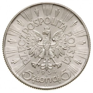 5 złotych 1934, Józef Piłsudski, Parchimowicz 118a, wyś...