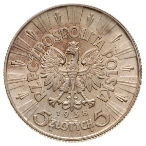 5 złotych 1938, Warszawa, Józef Piłsudski, Parchimowicz...