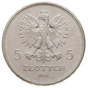 5 złotych 1930, Warszawa, Sztandar, Parchimowicz 115a, ...