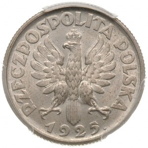 1 złoty 1925, Londyn, Parchimowicz 107b, moneta w pudeł...
