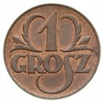 1 grosz 1923, Kings Norton, jednostronny awers i rewers...