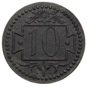 10 fenigów 1920, Gdańsk, odmiana z małą cyfrą 10, Parch...