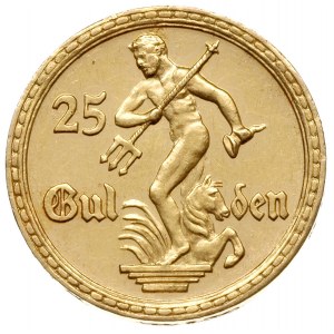 25 guldenów 1923, Berlin, Posąg Neptuna, złoto 7,97 g, ...